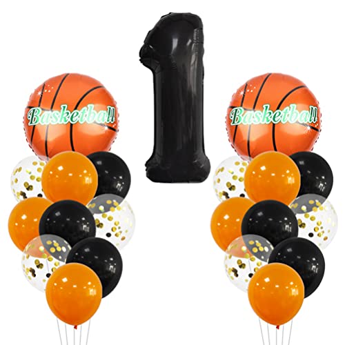 MiaLover Großes Basketball Luftballon Geburtstag Dekorationen 1 Jahr Kindergeburtstag Deko Zahl 1 Ballon FolienBallon Orange Schwarz Ballon für Kinder Basketball Themenfeier Party Geburtstagsdeko MiaLover Großes Basketball Luftballon Geburtstag Dekorationen 1 Jahr Kindergeburtstag Deko Zahl 1 Ballon FolienBallon Orange Schwarz Ballon für Kinder Basketball Themenfeier Party Geburtstagsdeko von MiaLover