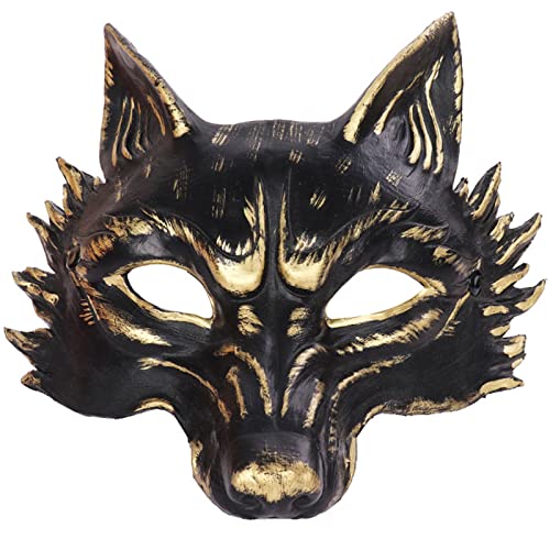 Halloween Wolf Maske Dress Up Party Requisiten Fuchs Maskerade Maske Halloween Karneval Party Bar Nachtclub Kostüm Halbgesicht Wolf Maske Maskerade Frauen von Miaelle