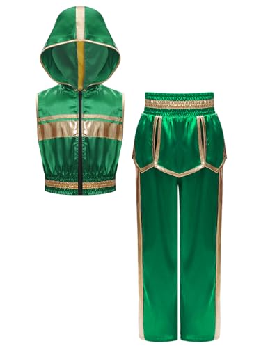 Miaeowve Kickboxen Trainingsanzug Kinder Jungen Hoodie Thaiboxen Shirt Mit Lang Satinhose Kampfsporthose MMA Workout Set Grün 146-152 Miaeowve Kickboxen Trainingsanzug Kinder Jungen Hoodie Thaiboxen Shirt Mit Lang Satinhose Kampfsporthose MMA Workout Set Grün 146-152 von Miaeowve