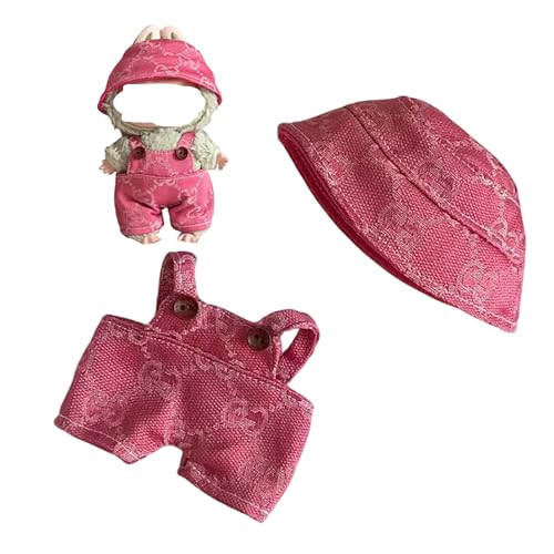 Kleidung für Labu Puppen Zubehör, Stilvolles Kawaii Outfit Set 2 Stück Geeignet für 15cm 17cm Labu Puppe, Puppenkleidungsset Ersatz von Miaoyak