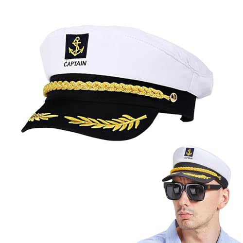 Miayical Kapitänsmütze, Verstellbare Seemann Matrosenmütze, Yacht Schiff Boot Marine Mütze, Sommer Strand Festival Hut, Yacht Schiff Boot Mütze Party, für Karneval Mottoparty Partys Cosplay Miayical Kapitänsmütze, Verstellbare Seemann Matrosenmütze, Yacht Schiff Boot Marine Mütze, Sommer Strand Festival Hut, Yacht Schiff Boot Mütze Party, für Karneval Mottoparty Partys Cosplay von Miayical