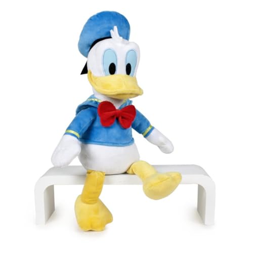 Mickey Mouse 760014113 by Play Plüschtier Donald, offizielles Disney, weich, 40 cm, blau/gelb/weiß, 30 cm, sitzend und 40 cm stehend (8425611341137) von Mickey Mouse