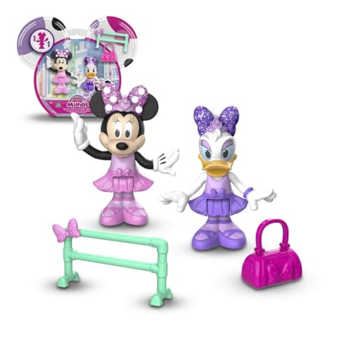 Disney Minnie Figuren, 2 bewegliche Figuren, 7,5 cm mit Zubehör, Ballerina, Spielzeug für Kinder ab 3 Jahren, MCN172 von Giochi Preziosi