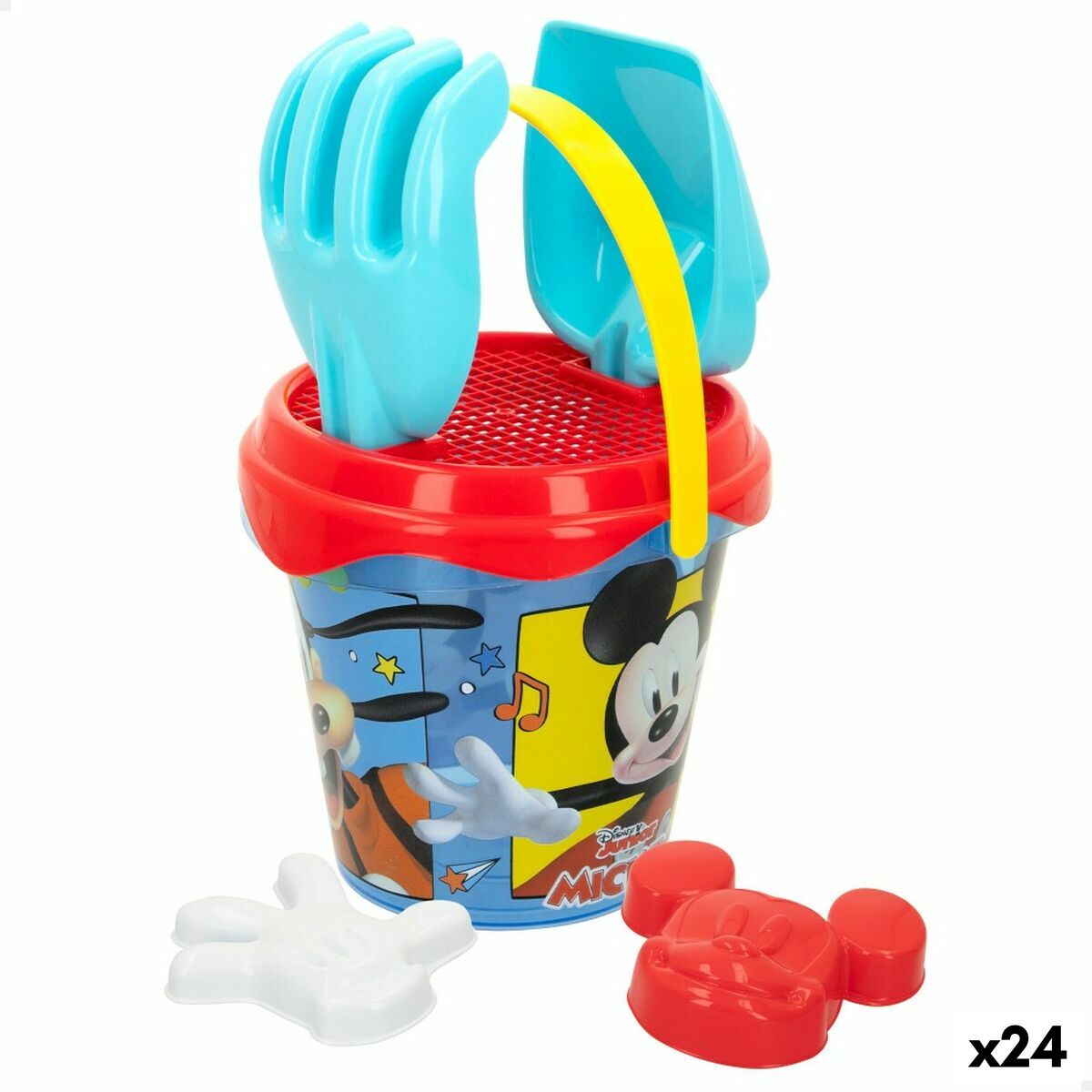 Strandspielzeuge-Set Mickey Mouse Ø 14 cm Kunststoff (24 Stück) von Mickey Mouse