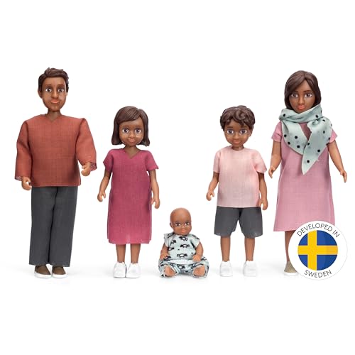 Lundby Puppenhaus Puppen für Familie - Puppenfamilie Nikki - Biegepuppen - Zubehör - Figuren - Maßstab 1:18 von Lundby
