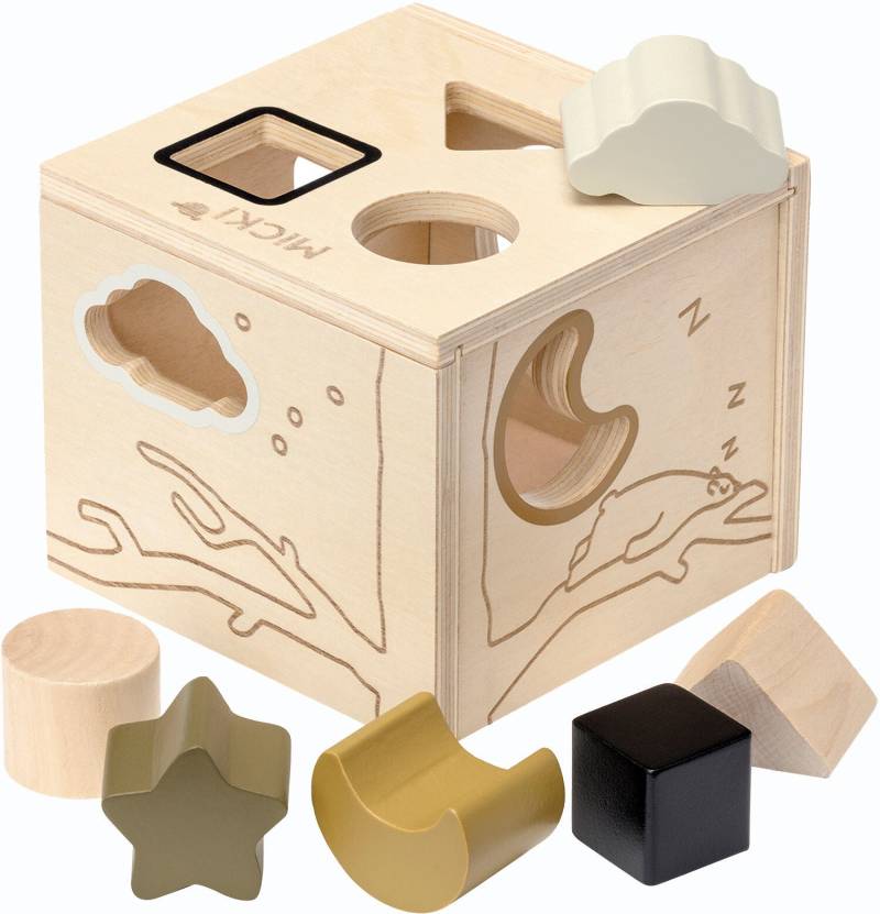Micki  Premium Steckkasten Holz, Babyspielzeug von Micki