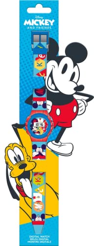 Micky & Minnie Unisex Kinder Digital Automatik Uhr mit Kunststoff Armband KL86097 von Micky & Minnie