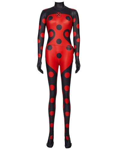 Micotaku Miraculous Shadybug Schwarz und Rot Cosplay Kostüm Shadybug Jumpsuit Halloween Kostüm von Micotaku