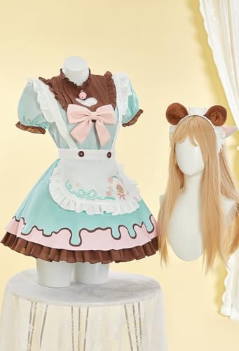 Micotaku Pastell blau-rosa Lamb Maid Kostüm Set mit Lammhorn & Ohr-Stirnband Micotaku Pastell blau-rosa Lamb Maid Kostüm Set mit Lammhorn & Ohr-Stirnband von Micotaku