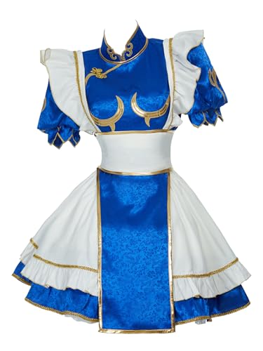 Micotaku Street Fighter Street Fighter Offiziell lizenziertes Chun Li Cosplay Kostüm Dienstmädchen Kostüm Set, Blau, Small Micotaku Street Fighter Street Fighter Offiziell lizenziertes Chun Li Cosplay Kostüm Dienstmädchen Kostüm Set, Blau, Small von Micotaku