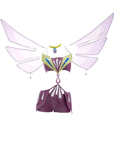 Micotaku Winx Club Enchantix Tecna Damen Cosplay Kostüm mit Flügeln, Violett, M von Micotaku