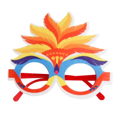 1/n Stück Lustige Party Brillen-Foto Requisiten Maskerade Masken Kostüm Dekoration für Kinder Erwachsene Halloween Karneval Fasching Ball Geburtstag Mexikanischen Hawaiian Party (Mehrfarbig #11) von Micozy