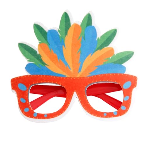 1/n Stück Lustige Party Brillen-Foto Requisiten Maskerade Masken Kostüm Dekoration für Kinder Erwachsene Halloween Karneval Fasching Ball Geburtstag Mexikanischen Hawaiian Party (Mehrfarbig #25) von Micozy