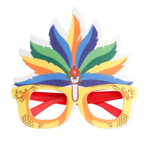 1/n Stück Lustige Party Brillen-Foto Requisiten Maskerade Masken Kostüm Dekoration für Kinder Erwachsene Halloween Karneval Fasching Ball Geburtstag Mexikanischen Hawaiian Party (Mehrfarbig #4) von Micozy