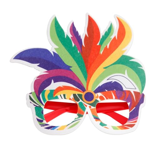 1/n Stück Lustige Party Brillen-Foto Requisiten Maskerade Masken Kostüm Dekoration für Kinder Erwachsene Halloween Karneval Fasching Ball Geburtstag Mexikanischen Hawaiian Party (Mehrfarbig #9) von Micozy