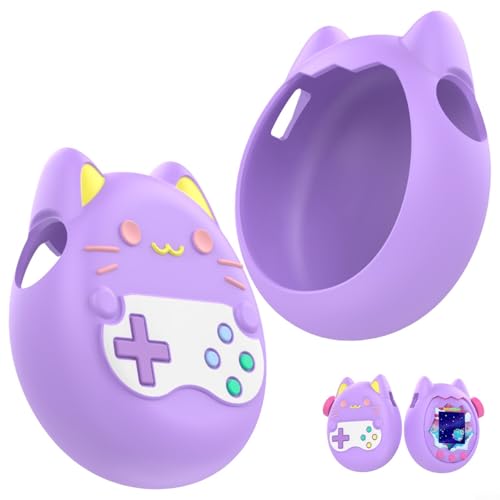 Silikon Schutzhülle für Tamagotchi Paradise Virtuelles Haustier Ultra-Dünn rutschfest Transparent, Virtuelles Haustier Schutzhülle Weiche Silikonhülle für Spielkonsole(Lila) von Micpointik