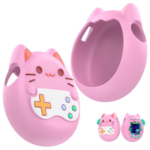 Silikon Schutzhülle für Tamagotchi Paradise Virtuelles Haustier Ultra-Dünn rutschfest Transparent, Virtuelles Haustier Schutzhülle Weiche Silikonhülle für Spielkonsole(Rosa) von Micpointik