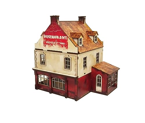 WW2 Normandy Restaurant PREPAINTED [28mm/1:56] von Micro Art Studio