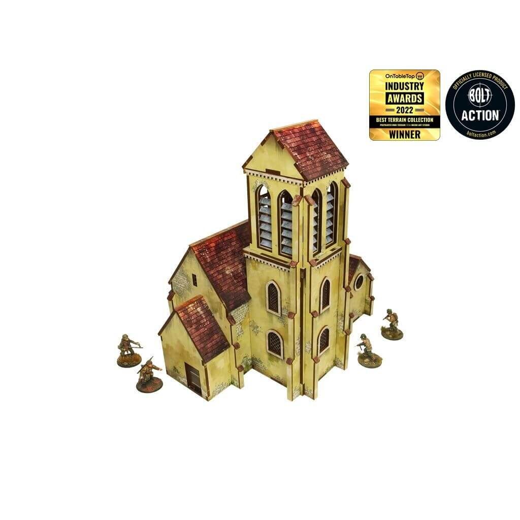 'WW2 Normandy Church PREPAINTED' von Micro Art Studios