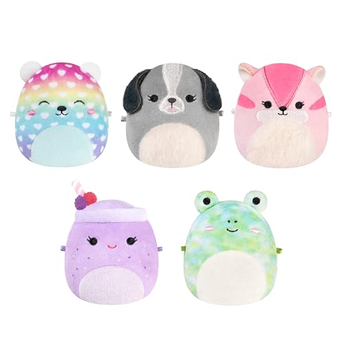 Micromallows SQMM0185-5er Pack, superweiche Mini-Squishmallows, 6,5 cm Plüschfiguren von Micromallows