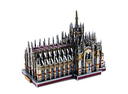 Microworld 3D Metal Puzzle Model Building Kits, Italy Milan Cathedral Architecture Model Building Kit, 3D Puzzles for Adults Jigsaw Art Craft (Duomo Di Milano) von Microworld