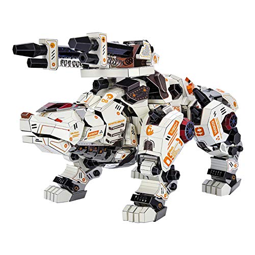 Microworld 3D -Metall -Puzzle, mechanische Weißbär Metallmodell -Kits, DIY herausfordernde Wohnkultur Geschenkspielzeug für Erwachsene - Bären Schatzkönig von Microworld