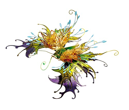 Microworld 3D-Metall-Puzzle-Model-Kits, Schmetterling 3D-Rätsel für Erwachsene, Einfache Metallmodell-Kits für Anfänger, DIY Segen Symbol Kunsthandwerk Geschenk für Familien Teenager (Gesund) von Microworld