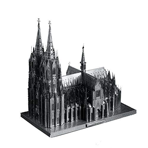 Microworld Metall-Jigsaw-Puzzle Kölner Dom, Edelstahl, 500 Teile, 1 Set, 5 Stück, Alter 14-99 Jahre, Klassisch, Rätsel von Microworld