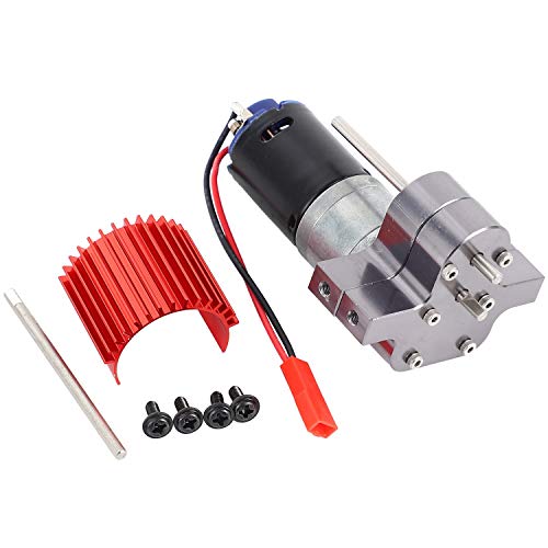 Micvtve 370 GebüRsteter Motor + KüHlköRper Getriebe Satz Aus Aluminium mit Stahl ZahnräDern für WPL Henglong C14 C24 B14 B24 B16 B36 4X4 6X6 Verbesserte Teile, Grau, 296894A2 Micvtve 370 GebüRsteter Motor + KüHlköRper Getriebe Satz Aus Aluminium mit Stahl ZahnräDern für WPL Henglong C14 C24 B14 B24 B16 B36 4X4 6X6 Verbesserte Teile, Grau, 296894A2 von Micvtve