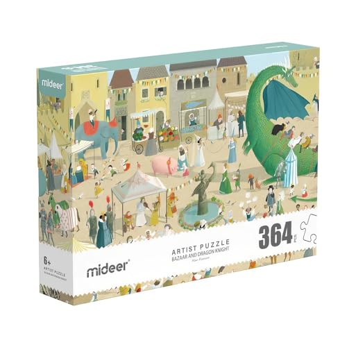 Mideer Künstlerpuzzle Geschenk Box Basar und Drachenritter 364 Teile 6+ von Mideer