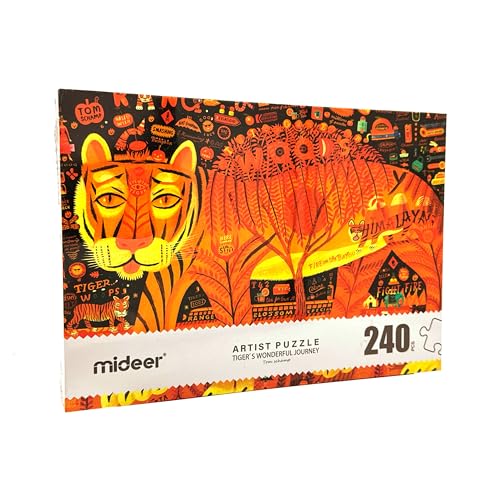Mideer Künstlerpuzzle Geschenk Box Tigers wunderbare Reise mit 240 Teilen 4+ von Mideer