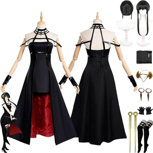 MidiLi Anime Yor Forger Famiglia Cosplay Anya Forger Cosplay Kostüm Carine Uniform Abiti Fancy Party Halloween, Weihnachten, Geburtstag, Regalo di Festa von MidiLi