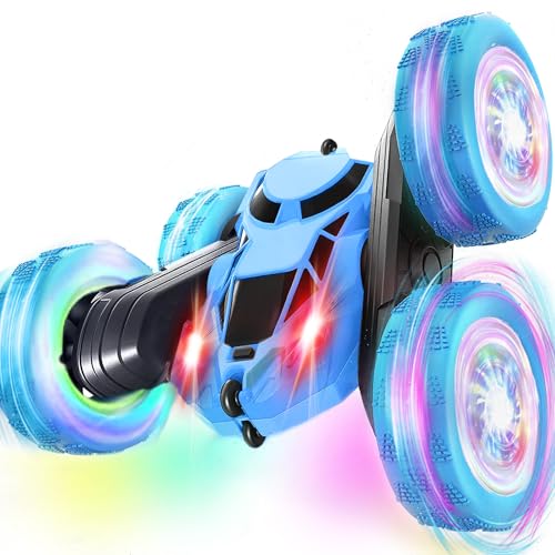 MidiVix Ferngesteuertes Auto, 2.4Ghz Doppelseitig 360° drehbarer RC Crawler mit Scheinwerfern Radlichtern, 4WD Off Road Drift RC Auto Spielzeug Geschenke für Jungen 6-12 Blau MidiVix Ferngesteuertes Auto, 2.4Ghz Doppelseitig 360° drehbarer RC Crawler mit Scheinwerfern Radlichtern, 4WD Off Road Drift RC Auto Spielzeug Geschenke für Jungen 6-12 Blau von MidiVix