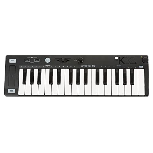 Miditech Keyboard K32S - Class Compliant USB-Masterkeyboard mit 32 Minitasten und integrierter General MIDI Klangerzeugung | Black für PC, Mac oder IPad von Miditech