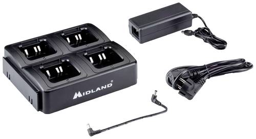 Midland Tischlader 4fach Standlader für G13, G10 Pro, CA-G13 C1541.01 von Midland
