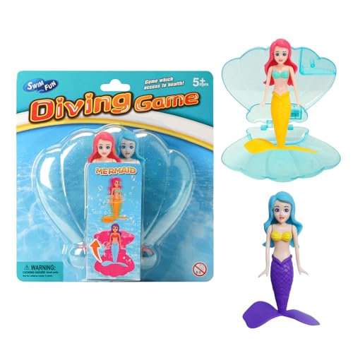 Meerjungfrau Pool Spielzeug, Meerjungfrau Pool Spielzeug Muschel, Pools Tauchen Spielzeug Set, Meerjungfrauen Badespielzeug (Style2) von Mienocol