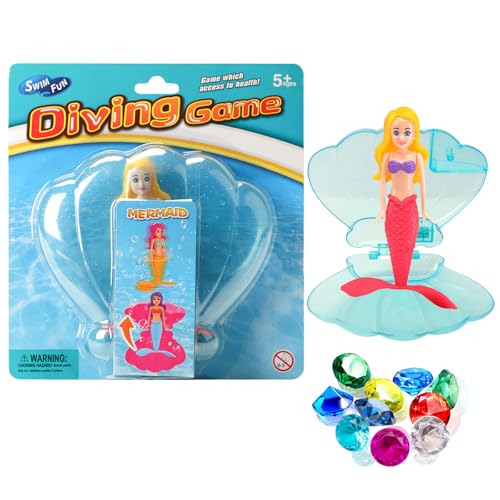 Meerjungfrau Pool Spielzeug, Meerjungfrau Pool Spielzeug Muschel, Pools Tauchen Spielzeug Set, Meerjungfrauen Badespielzeug (Style5) von Mienocol