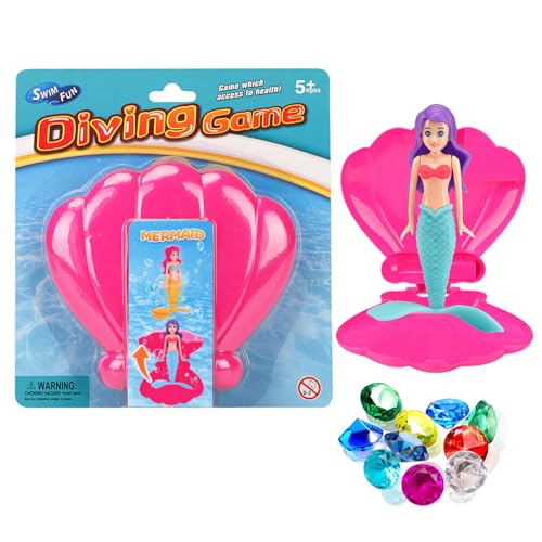 Meerjungfrau Pool Spielzeug, Meerjungfrau Pool Spielzeug Muschel, Pools Tauchen Spielzeug Set, Meerjungfrauen Badespielzeug (Style6) von Mienocol