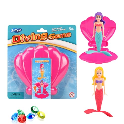Meerjungfrau Pool Spielzeug, Meerjungfrau Pool Spielzeug Muschel, Pools Tauchen Spielzeug Set, Meerjungfrauen Badespielzeug (Style9) von Mienocol