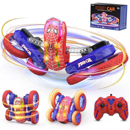 Ferngesteuertes Auto Spider, RC Stunt Crawler Car 4WD mit Fernbedienung LED Blinken 180°Flip Kinder Junge Mädchen Spielzeug Geschenk Geburtstag Weihnachten Indoor Outdoor Spiele Monster Truck Toy Ferngesteuertes Auto Spider, RC Stunt Crawler Car 4WD mit Fernbedienung LED Blinken 180°Flip Kinder Junge Mädchen Spielzeug Geschenk Geburtstag Weihnachten Indoor Outdoor Spiele Monster Truck Toy von Mieryd