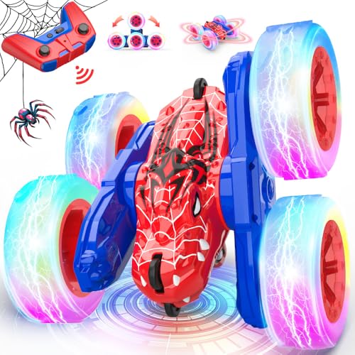 Mieryd Ferngesteuertes Auto, 4 x 4, Multi-Terrain, doppelseitig, 360-Grad-Rotation, Wasserfall, Outdoor-Spielzeug für Kinder, Jungen, Jugendliche, Geschenke zum Geburtstag, Weihnachten (blau) von Mieryd