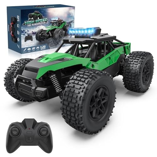 Mieryd Ferngesteuertes Auto, Kinder Spiele ab 6 7 8 9+ Jahre, 2,4Ghz 1:20 Ferngesteuerter LKW Lastwagen mit Led Licht Monster Truck RC Auto Spielzeug Geschenke Weihnachten Geburtstags Jungen Mädchen von Mieryd