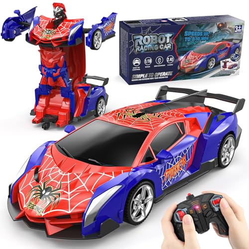 Mieryd Ferngesteuertes Roboterauto, Spider-transformierbares RC-Fernsteuerauto, Spielzeug für Jungen und Mädchen im Alter von 3 bis 10 Jahren, 2,4GHz, von Mieryd