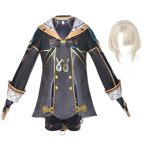 Mifeiwukawa Clorinde/Sigewinne/Freminet/Xianyun Spielfigur Anime Kostüm Rollenspiel Peripherie Cosplay Kostüm Halloween Anime Uniform Set Perücke/Kleid Set Comic-Con Maskerade (typ6, S) von Mifeiwukawa