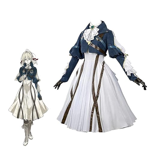 Mifeiwukawa Violet Evergarden Cosplay Anime Peripherie Make-Up Party Halloween Lolita Performance Kleidung Holiday Dress Up Fashion Anime Characters Same Fan Gift (M) von Mifeiwukawa