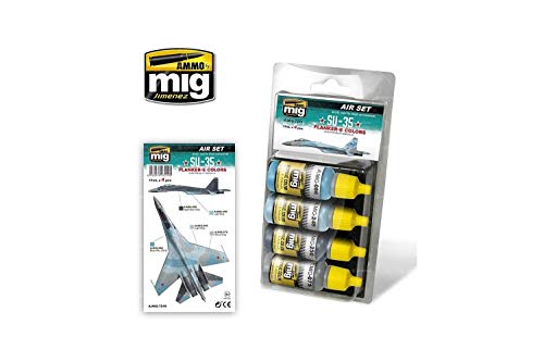 Ammo MIG-7219 Su-35 Flanker-E Acryl-Set für Flugzeuge (4 x 17 ml-Gläser), Mehrfarbig von Mig Jimenez
