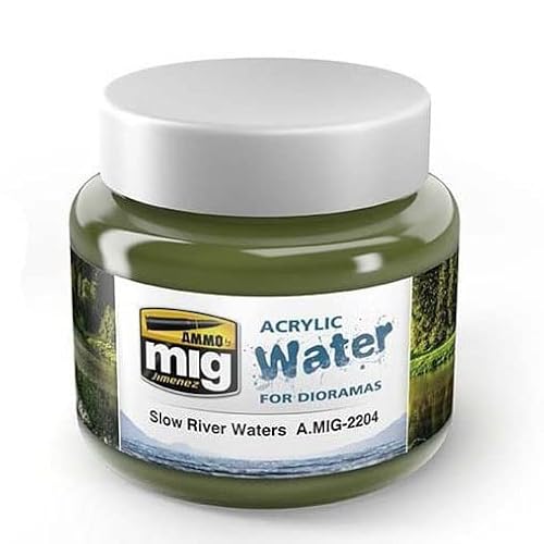 Munition mig-2204 langsam Fluss Acryl Wasser (250 ml. Einmachglas), Mehrfarbig von Mig Jimenez