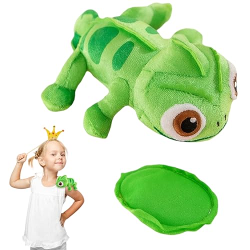 17cm Shoulder Chamäleon Kuscheltier, Plüsch Schulter Reiten Chamäleon Plüsch Tier Spielzeug, Kuscheltier Schule Der Magischen Tiere, Geschenk for Jungen und Mädchen von MigWoo