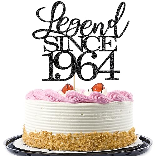 Migeaks Legend Since 1964 Cake Topper 61th Birthday Happy Birthday Cake Topper Men and Women Cheer 61 Years Old Handmade Black Glitter Cake Decoration (1964) Migeaks Legend Since 1964 Cake Topper 61th Birthday Happy Birthday Cake Topper Men and Women Cheer 61 Years Old Handmade Black Glitter Cake Decoration (1964) von Migeaks