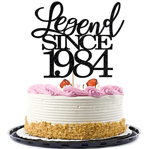 Migeaks Legend since 1974 Cake Topper 50th Birthday Happy Birthday Cake Topper Männer und Frauen Cheer 50 Jahre alt Handmade Schwarz Glitzer Kuchen Dekoration (Legende seit, Schwarz 1984) Migeaks Legend since 1974 Cake Topper 50th Birthday Happy Birthday Cake Topper Männer und Frauen Cheer 50 Jahre alt Handmade Schwarz Glitzer Kuchen Dekoration (Legende seit, Schwarz 1984) von Migeaks